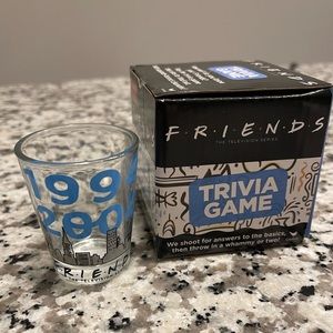 NWT Friends Tv Show New York Skyline Year Shot Mini Glass & card games Trivia